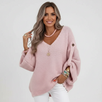 ELARA | Maglione a Maglia con Collo a V - Stile e Comfort per Ogni Occasione!