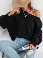 Maglione Oversize con Maniche a Batwing - Comfort e Stile per Ogni Occasione!