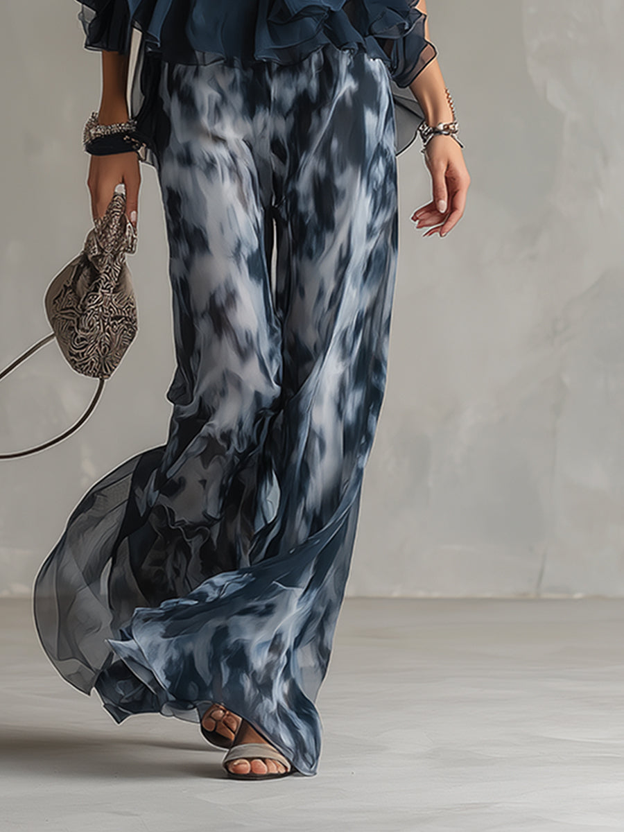 Élise | Completo Chic e Leggero: Top Fluido e Pantaloni Larghi per uno Stile Elegante