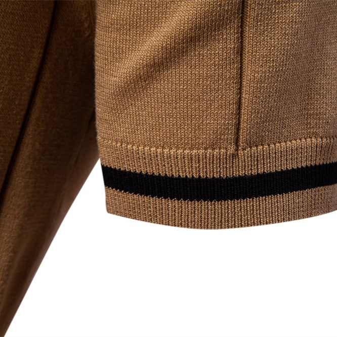 EROS | Polo con Collo Zip e Maniche a Righe - Stile e Comfort Unici!