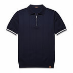 EROS | Polo con Collo Zip e Maniche a Righe - Stile e Comfort Unici!