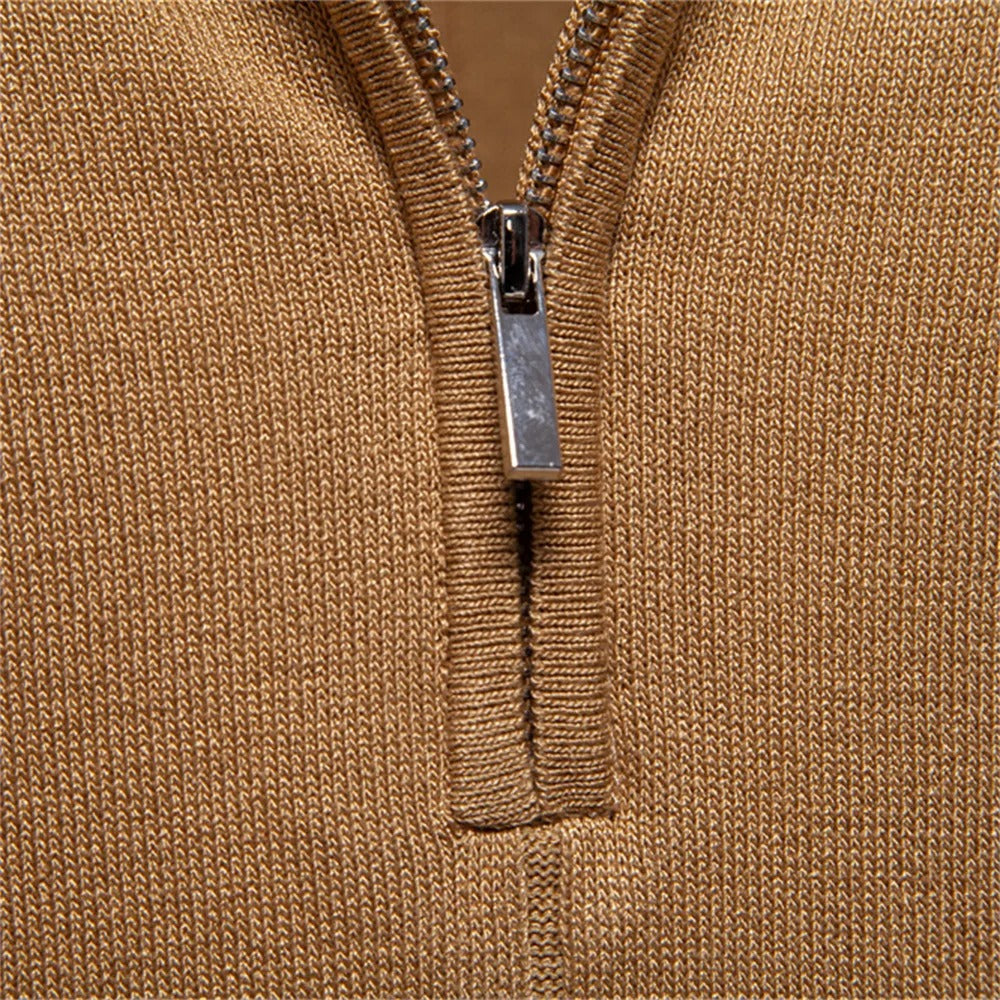 EROS | Polo con Collo Zip e Maniche a Righe - Stile e Comfort Unici!