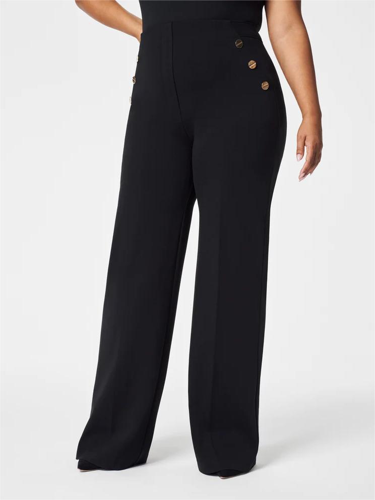 ELIZA™ | Eleganti pantaloni a gamba larga con bottoni dorati