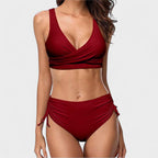 Helena - Bikini a Vita Alta con Top Incrociato: Eleganza e Comfort per l'Estate!