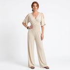 Beatriz - Tuta Fluida con Scollo Incrociato: Eleganza e Comfort per Ogni Occasione!