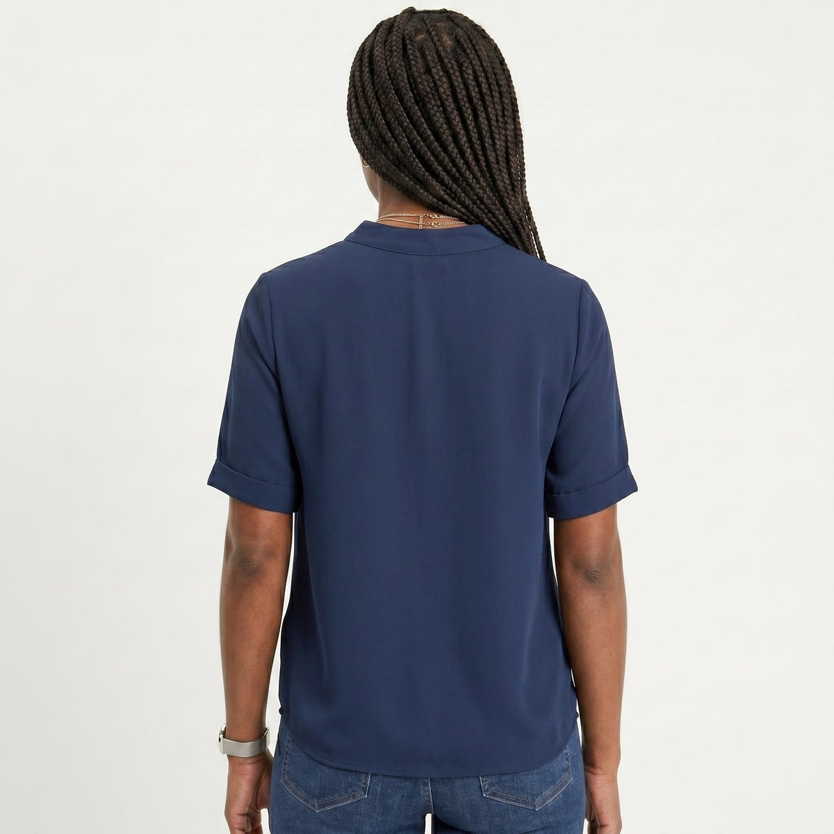 Célia - Blusa Fluida con Collo a V Elegante e Versatile
