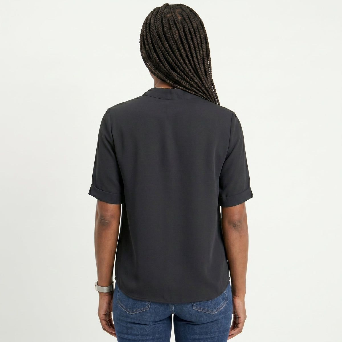 Célia - Blusa Fluida con Collo a V Elegante e Versatile