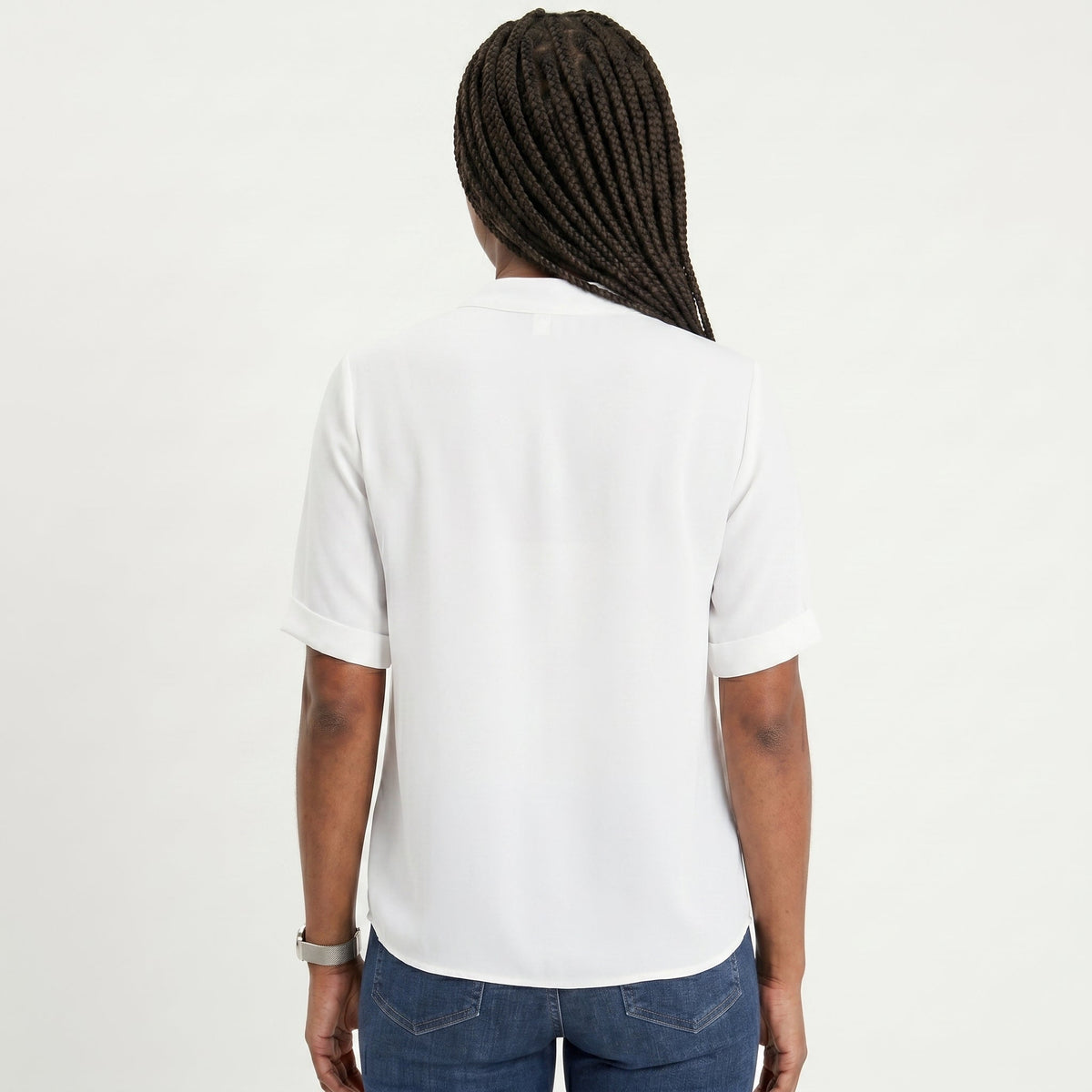 Célia - Blusa Fluida con Collo a V Elegante e Versatile