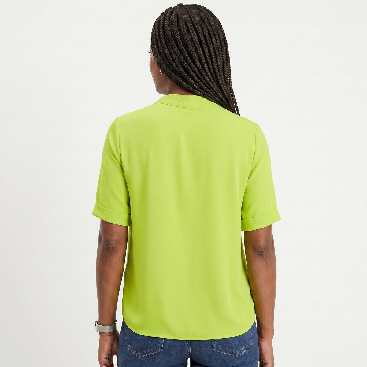 Célia - Blusa Fluida con Collo a V Elegante e Versatile