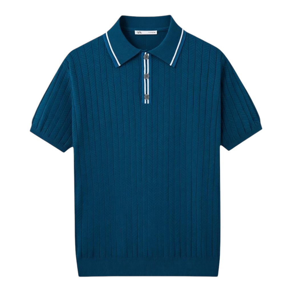 NINO | Polo con Collo a Punta e Zip - Stile e Comfort in Ogni Occasione!