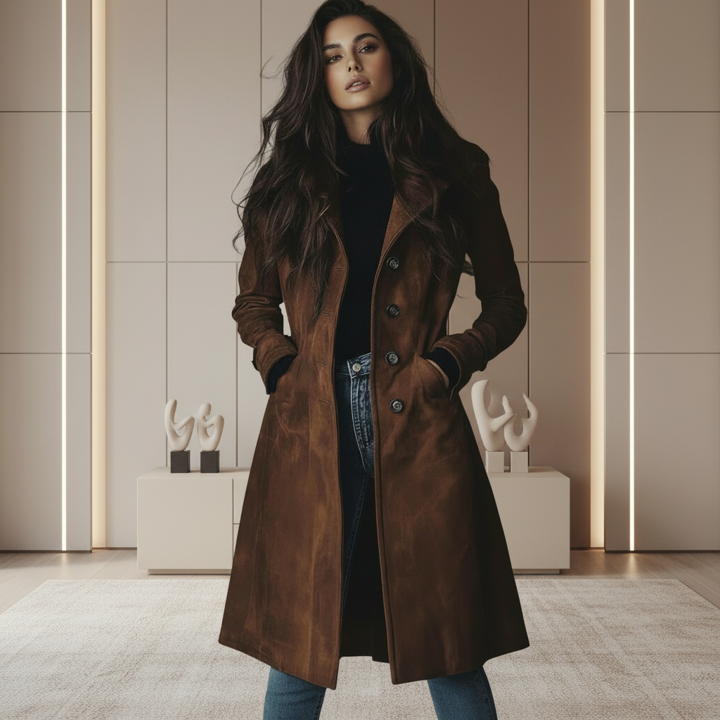 Cappotto Lungo in Suede | Il Bestseller Imperdibile!