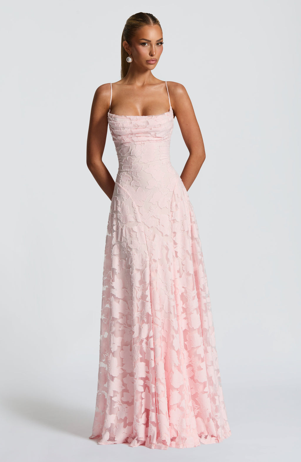 Francisa - Maxi Abito Elegante con Corsetto in Pizzo per un Look da Sogno
