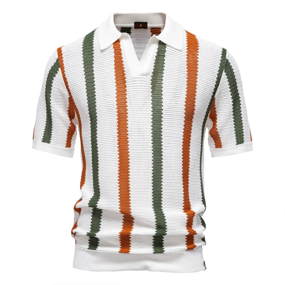 GINO | Polo a Strisce Aperte - Stile e Comfort Inconfondibili!