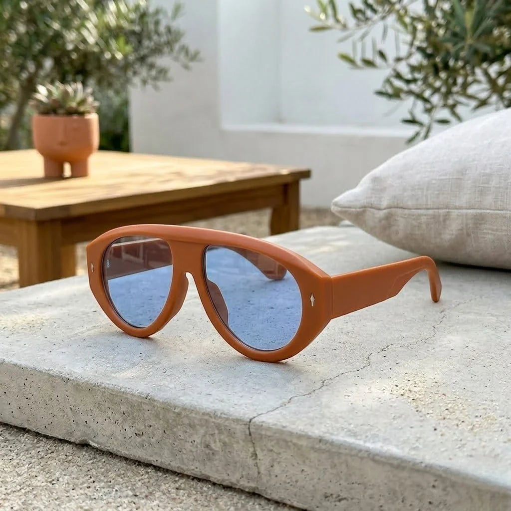 NAPOLI | Occhiali da Sole Aviator Chunky - Stile Unico per un'Eleganza senza Tempo!
