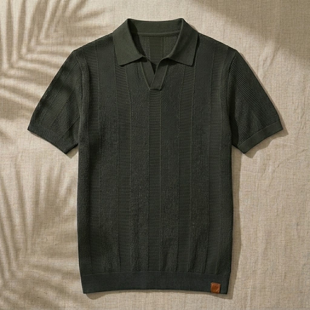 SANTE | Polo Shirt con Pannello Testurizzato - Stile e Comfort per Ogni Occasione!