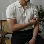 EROS | Polo con Collo Zip e Maniche a Righe - Stile e Comfort Unici!