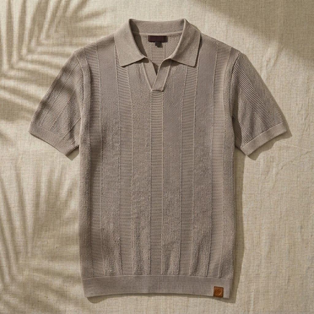 SANTE | Polo Shirt con Pannello Testurizzato - Stile e Comfort per Ogni Occasione!