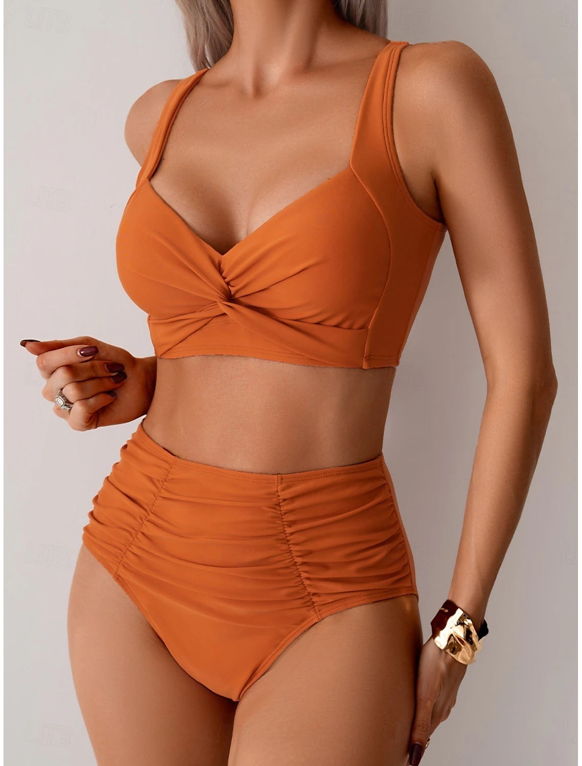 Daniela - Bikini Elegante con Pieghe in Tessuto