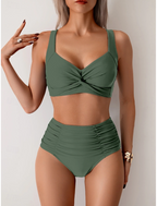 Daniela - Bikini Elegante con Pieghe in Tessuto