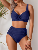 Daniela - Bikini Elegante con Pieghe in Tessuto