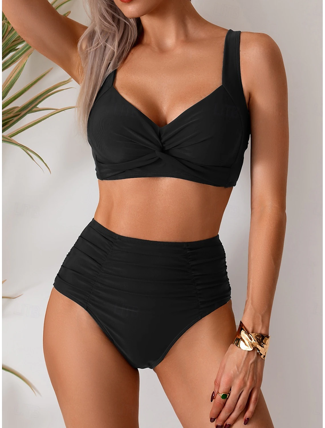 Daniela - Bikini Elegante con Pieghe in Tessuto
