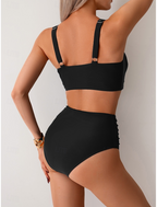 Daniela - Bikini Elegante con Pieghe in Tessuto