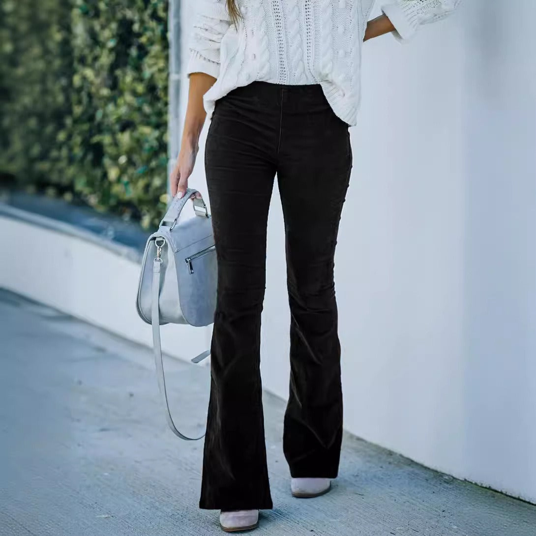 CLAIRE™ | Pantaloni a Zampa d'Elefante in Velluto Vintage