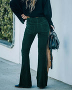 CLAIRE™ | Pantaloni a Zampa d'Elefante in Velluto Vintage
