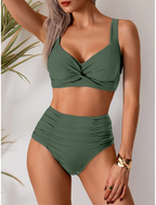 Daniela - Bikini Elegante con Pieghe in Tessuto