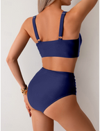 Daniela - Bikini Elegante con Pieghe in Tessuto