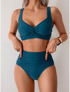 Daniela - Bikini Elegante con Pieghe in Tessuto