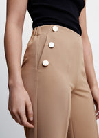 ELIZA™ | Eleganti pantaloni a gamba larga con bottoni dorati