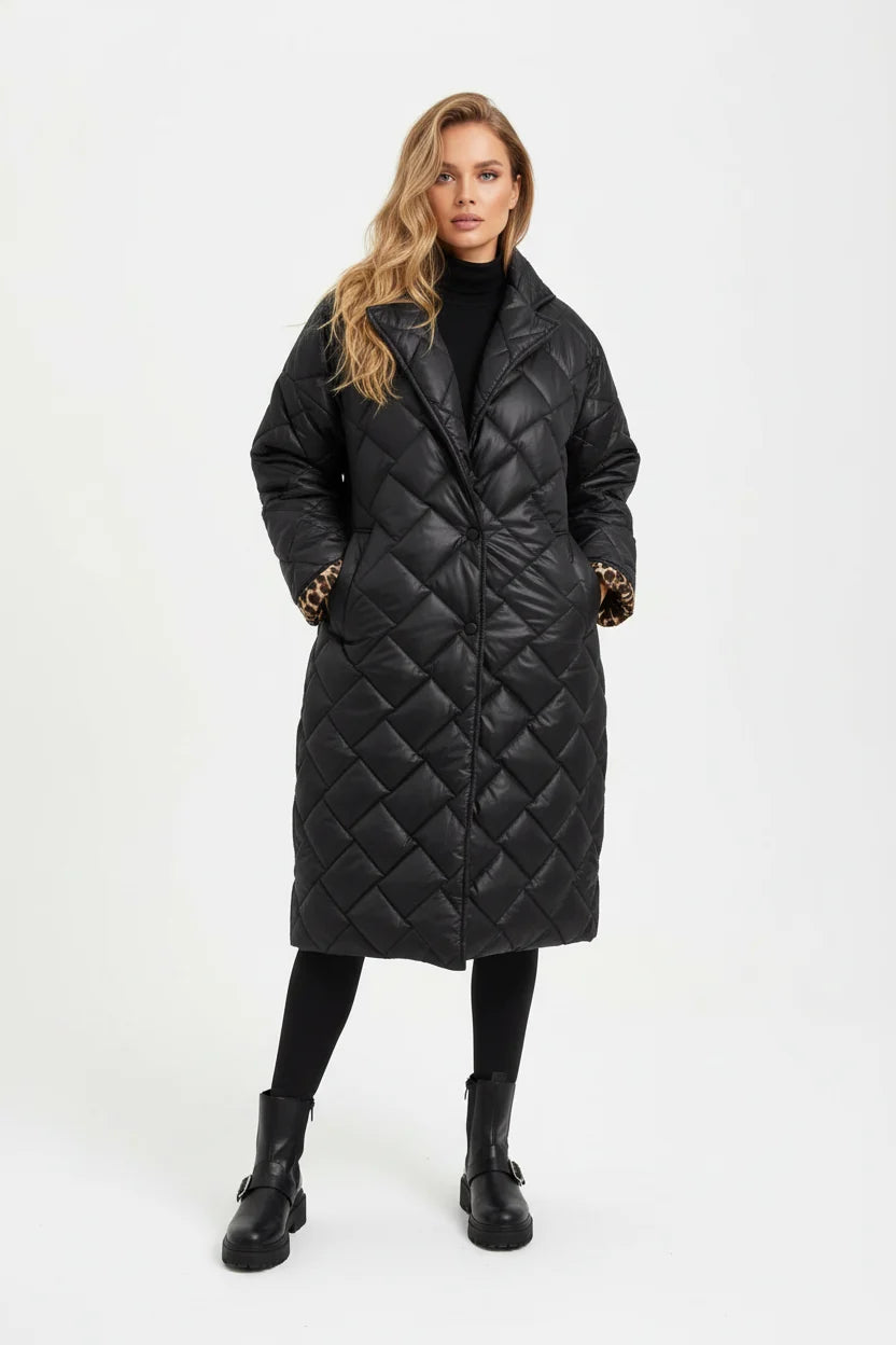 Giacca Imbottita Premium con Fodera Leopardata: Stile e Comfort Inconfondibili!