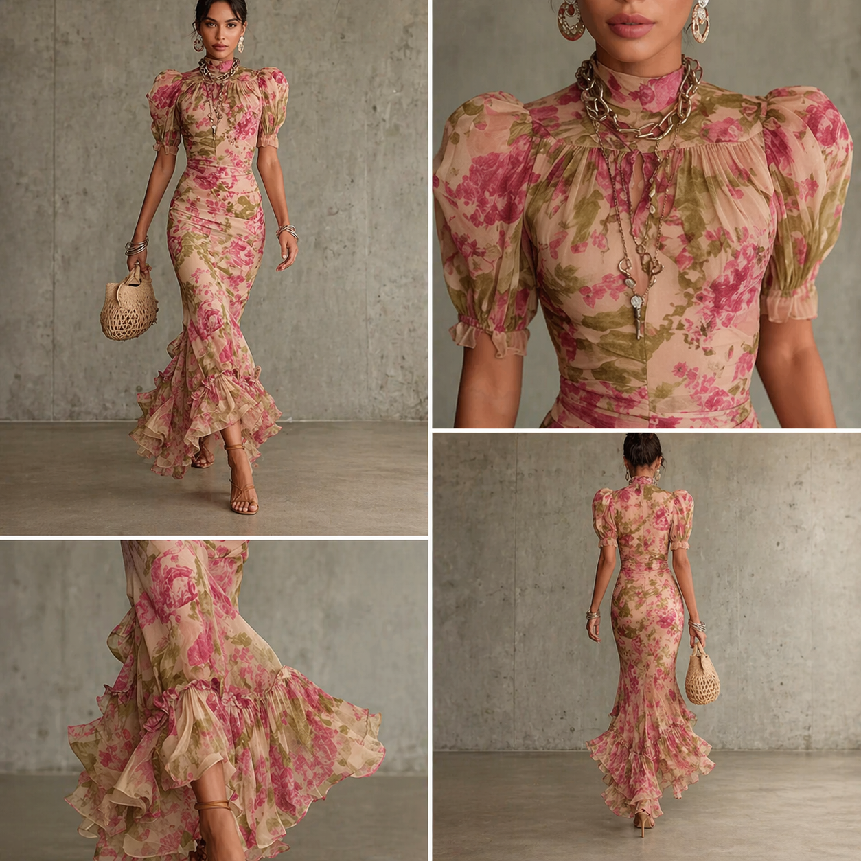 SAE | Maxi Abito Rosa Elegante - Stile e Comfort per Ogni Occasione!