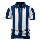 LORIS | Polo a Righe Bold con Zip - Stile Unico e Comfort Incredibile!