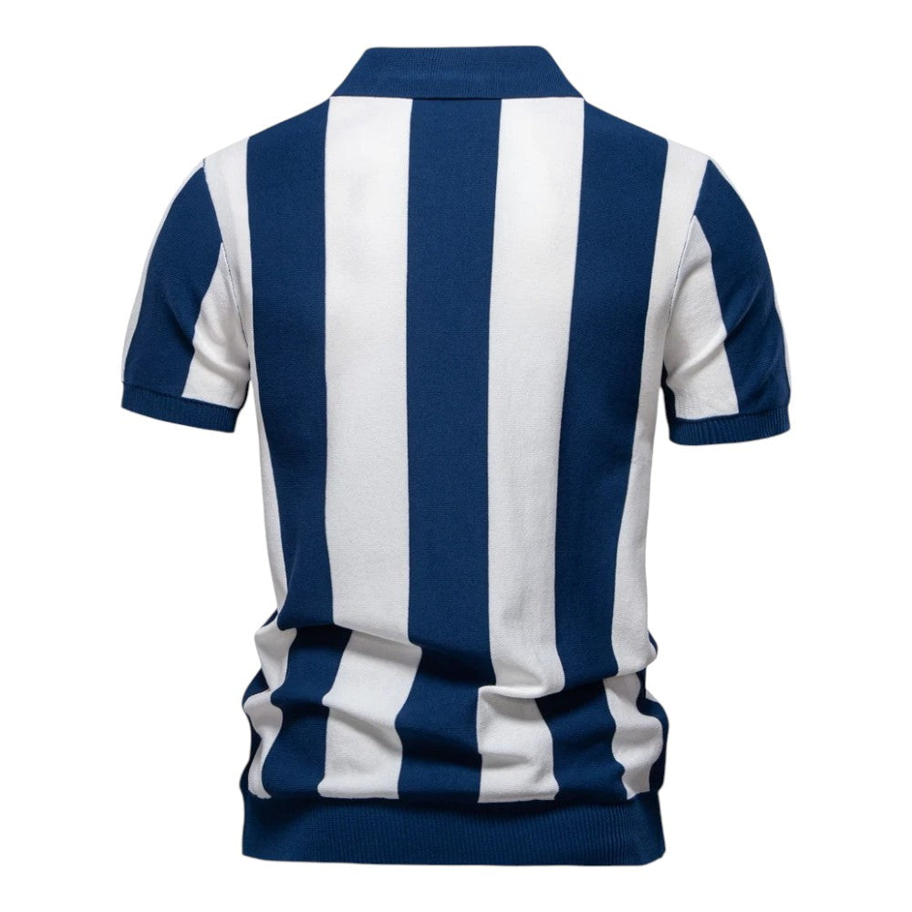 LORIS | Polo a Righe Bold con Zip - Stile Unico e Comfort Incredibile!