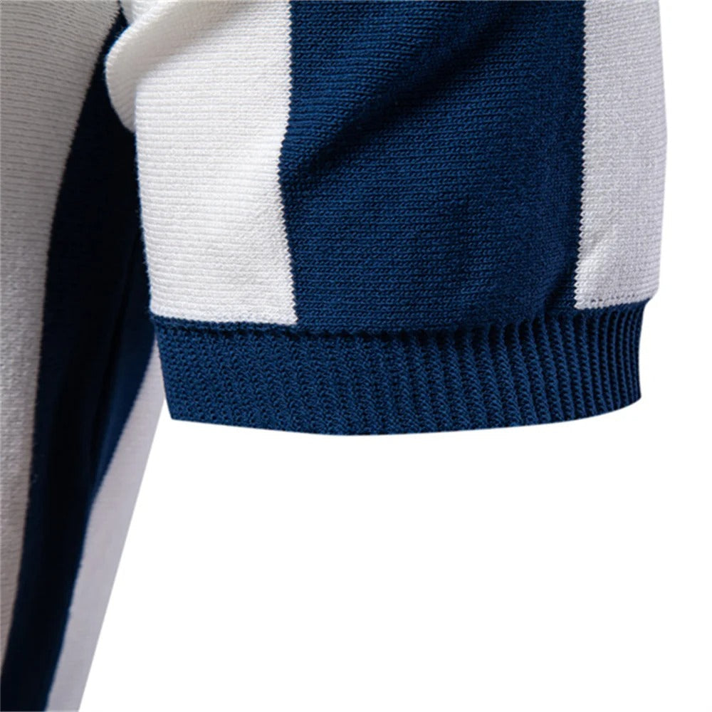 LORIS | Polo a Righe Bold con Zip - Stile Unico e Comfort Incredibile!