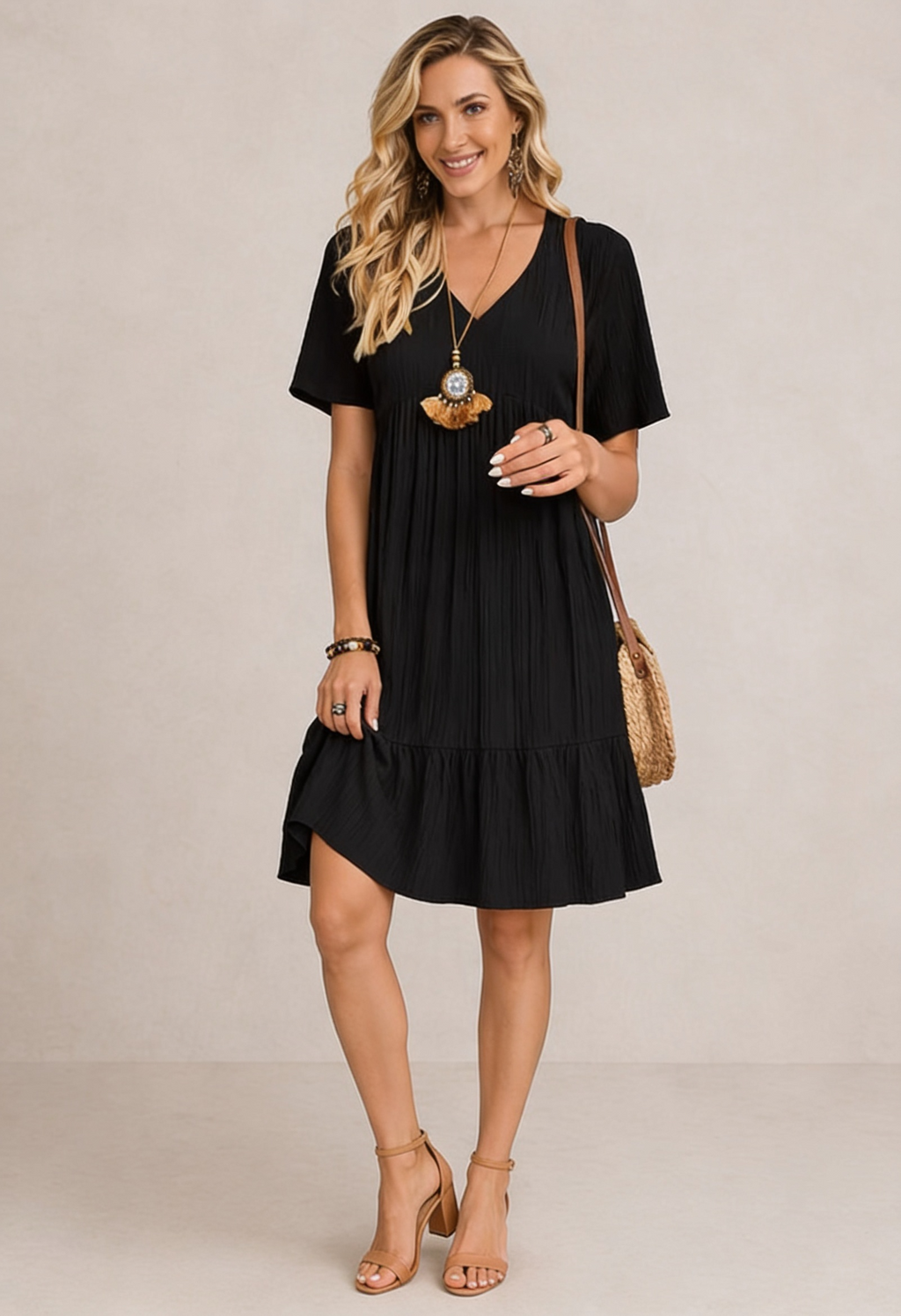 ROVENA | Mini Abito Boho Chic per un Look Unico