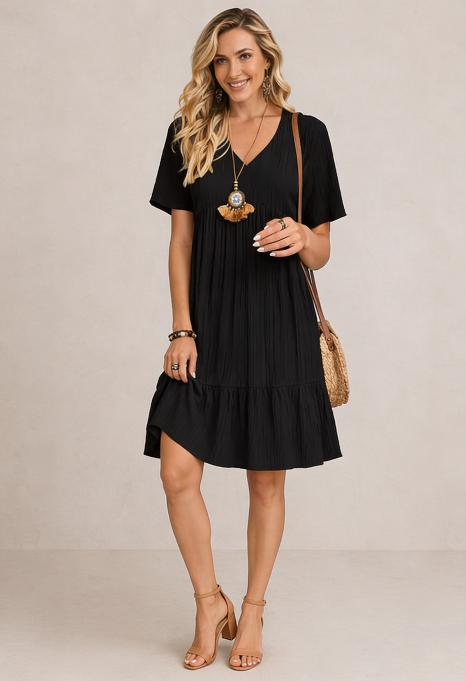 ROVENA | Mini Abito Boho Chic per un Look Unico