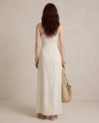 LUCIA | Maxi Abito Bianco con Spacco - Eleganza e Stile per Ogni Occasione!