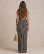 GIULIA | Abito Maxi Drappeggiato Elegante per Ogni Occasione