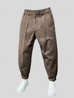 Marcelo - Pantaloni Eleganti Melange per un Look Raffinato
