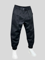 Marcelo - Pantaloni Eleganti Melange per un Look Raffinato