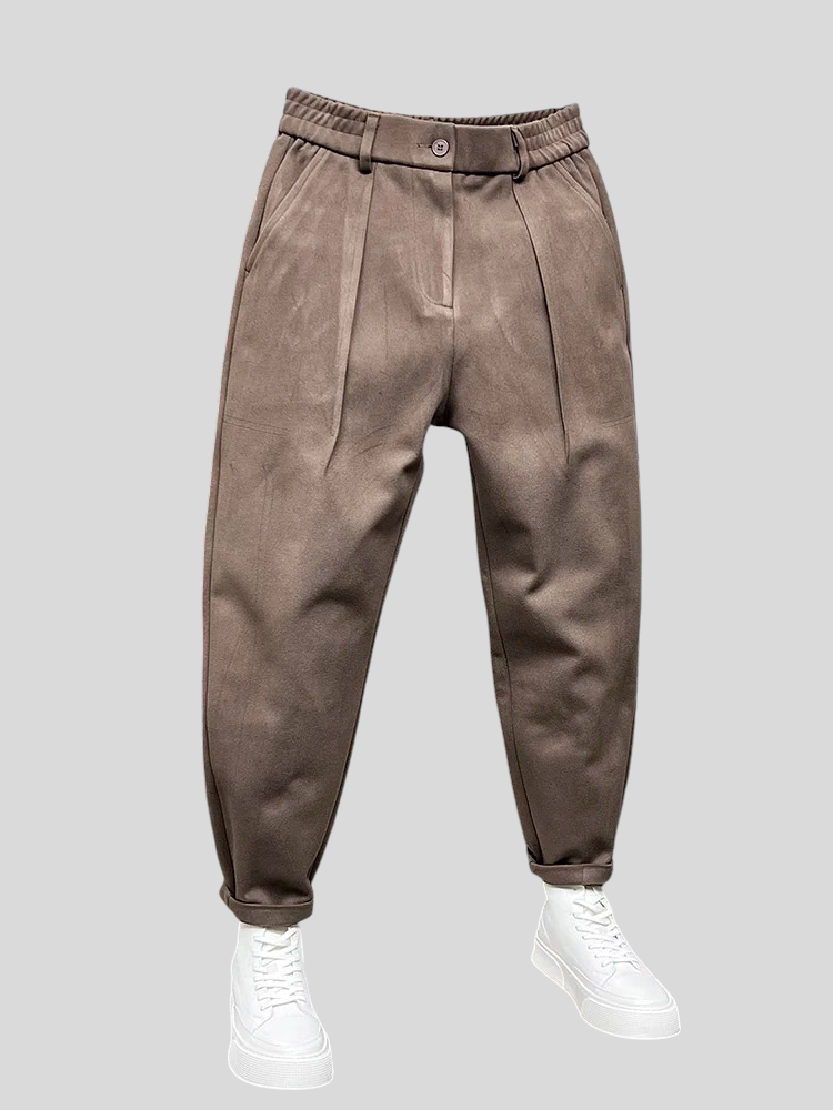 Marcelo - Pantaloni Eleganti Melange per un Look Raffinato