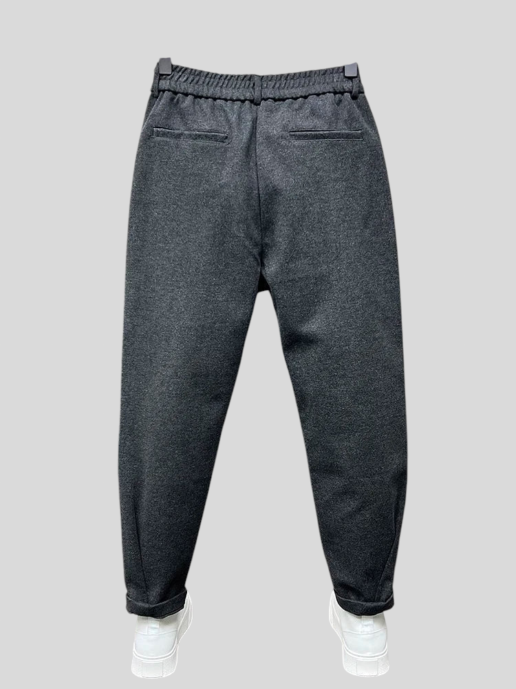 Marcelo - Pantaloni Eleganti Melange per un Look Raffinato