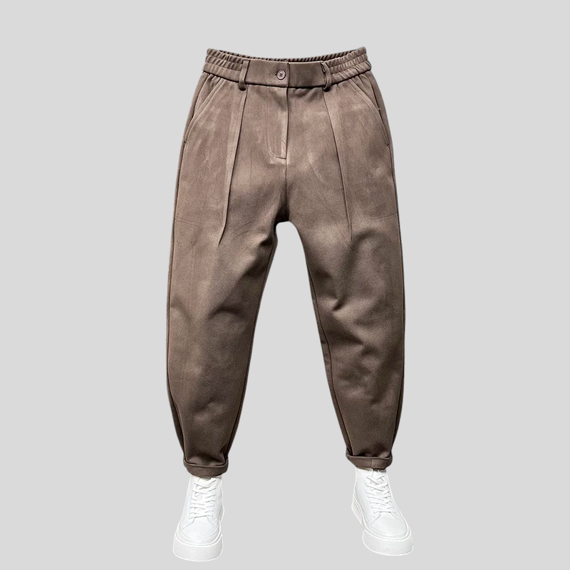 Marcelo - Pantaloni Eleganti Melange per un Look Raffinato