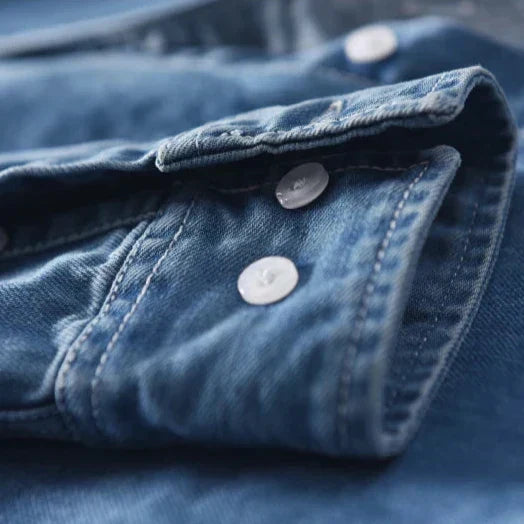 Camicia Uomo Premium in Denim con Bottoni - Stile e Comfort
