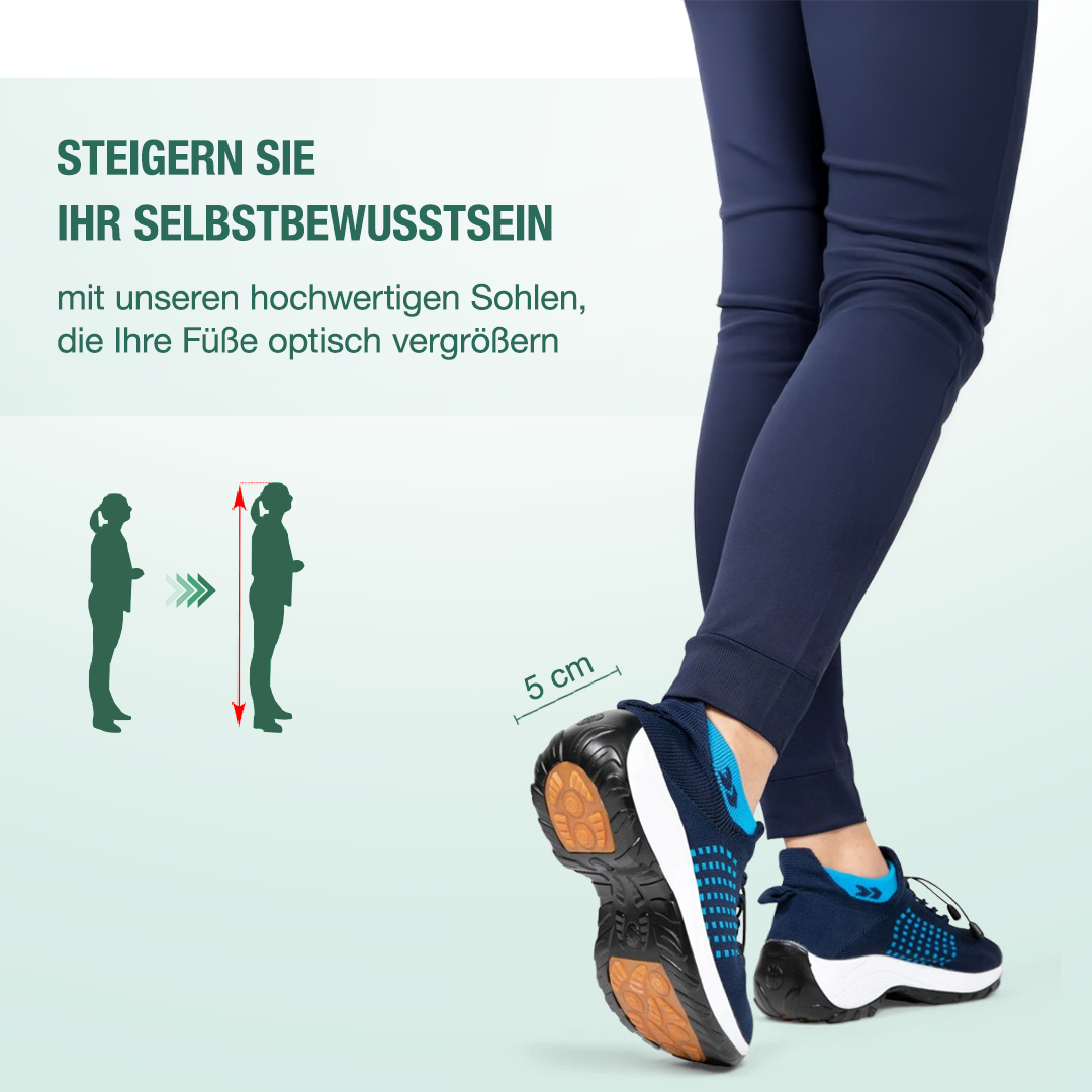 Scarpe Ambulo Komfort in Tessuto a Maglia - Blu Navy: Stile e Comfort per Ogni Passo!