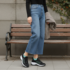 Scarpe Ambulo Komfort in Tessuto Traspirante - Verde e Nero per Stile e Comfort