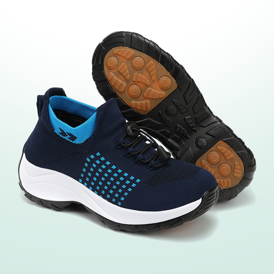 Scarpe Ambulo Komfort in Tessuto a Maglia - Blu Navy: Stile e Comfort per Ogni Passo!